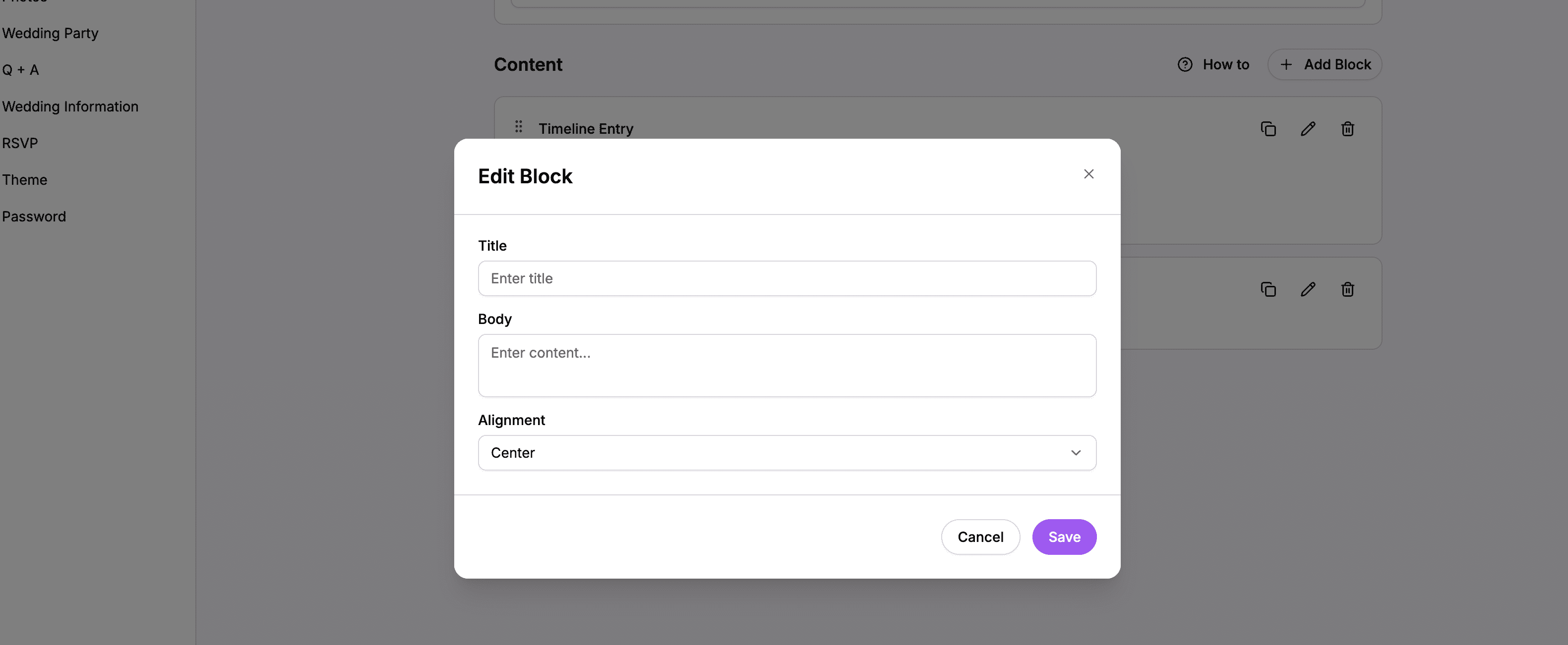Title & Body block editor