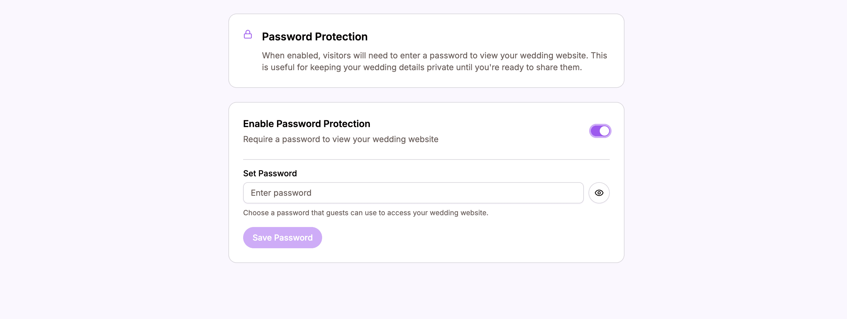Password input field